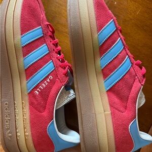 Adidas Gazelle Red and Light Blue Sneakers Mens 10